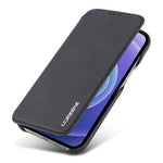 LC.IMEEKE Retro Style PU Leather Phone Case Shell with Card Slot for iPhone 13 mini 5.4 inch