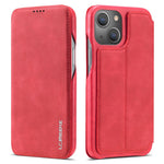 LC.IMEEKE Retro Style PU Leather Phone Case Shell with Card Slot for iPhone 13 mini 5.4 inch