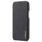 LC.IMEEKE Retro Style Card Holder Stand Design Leather Phone Case Cover for iPhone 13 6.1 inch