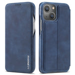 LC.IMEEKE Retro Style Card Holder Stand Design Leather Phone Case Cover for iPhone 13 6.1 inch