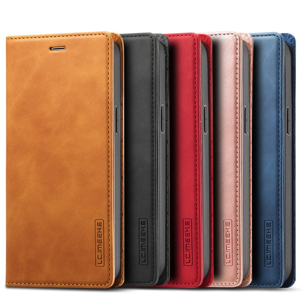 LC.IMEEKE LC Strong Magnetic Series PU Leather Wallet Phone Shell for iPhone 13 mini 5.4 inch