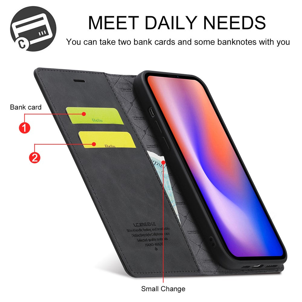 LC.IMEEKE LC Strong Magnetic Series PU Leather Wallet Phone Shell for iPhone 13 mini 5.4 inch