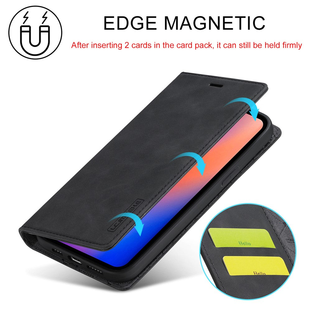LC.IMEEKE LC Strong Magnetic Series PU Leather Wallet Phone Shell for iPhone 13 mini 5.4 inch