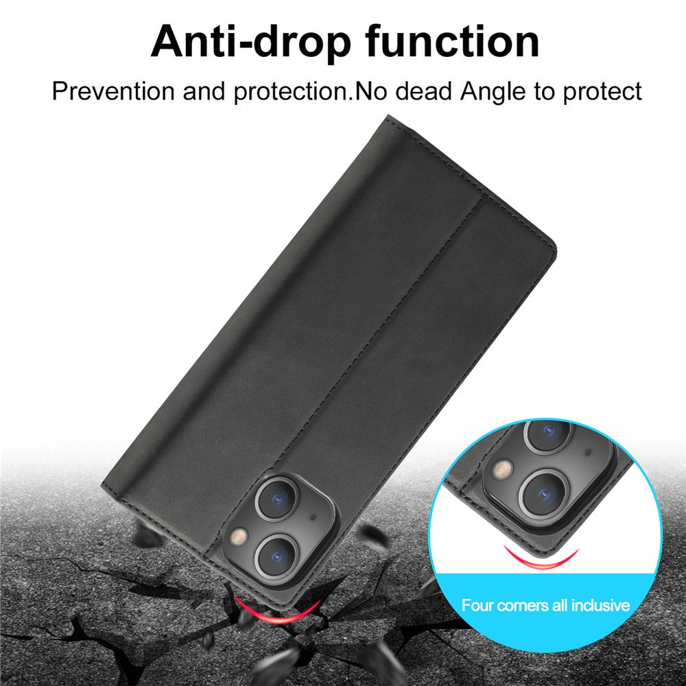 LC.IMEEKE LC Strong Magnetic Series PU Leather Wallet Phone Shell for iPhone 13 mini 5.4 inch