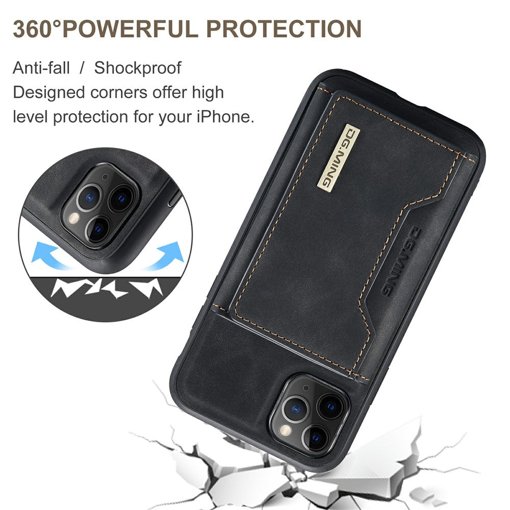 DG.MING M2-serien Aftagelig Pung 2-i-1 Trådløs Opladning All-Inclusive Hybrid Cover til iPhone 11 Pro Max 6,5 tommer