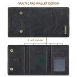 DG.MING M2-serien Aftagelig Pung 2-i-1 Trådløs Opladning All-Inclusive Hybrid Cover til iPhone 11 Pro Max 6,5 tommer