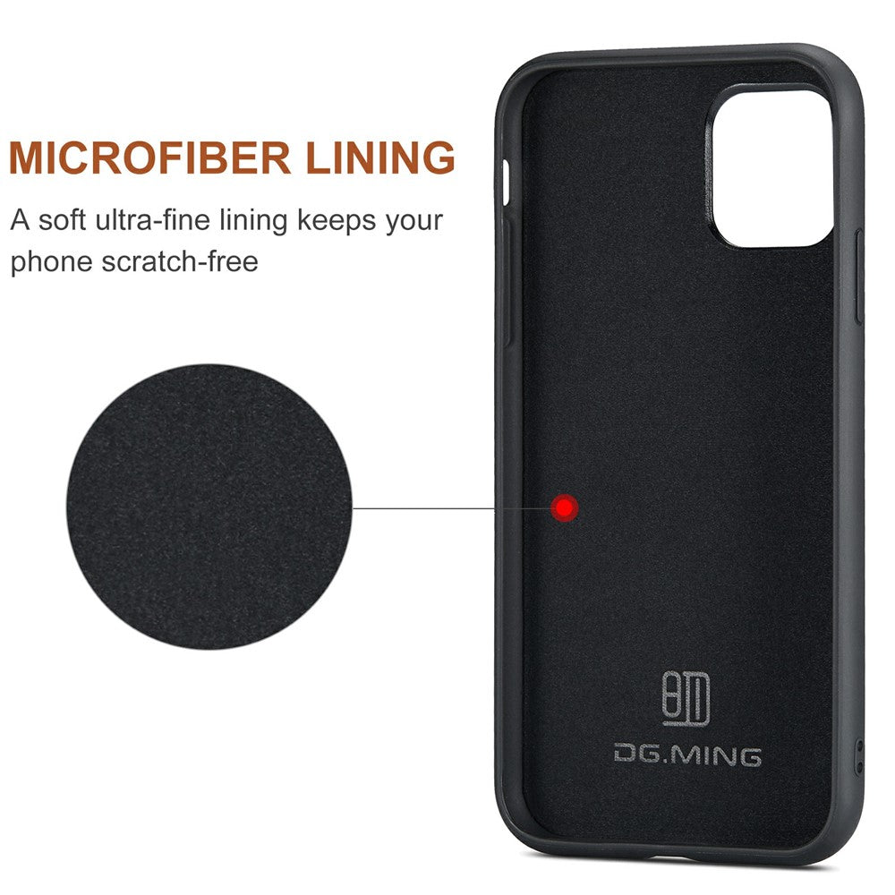 DG.MING M2-serien Aftagelig Pung 2-i-1 Trådløs Opladning All-Inclusive Hybrid Cover til iPhone 11 Pro Max 6,5 tommer