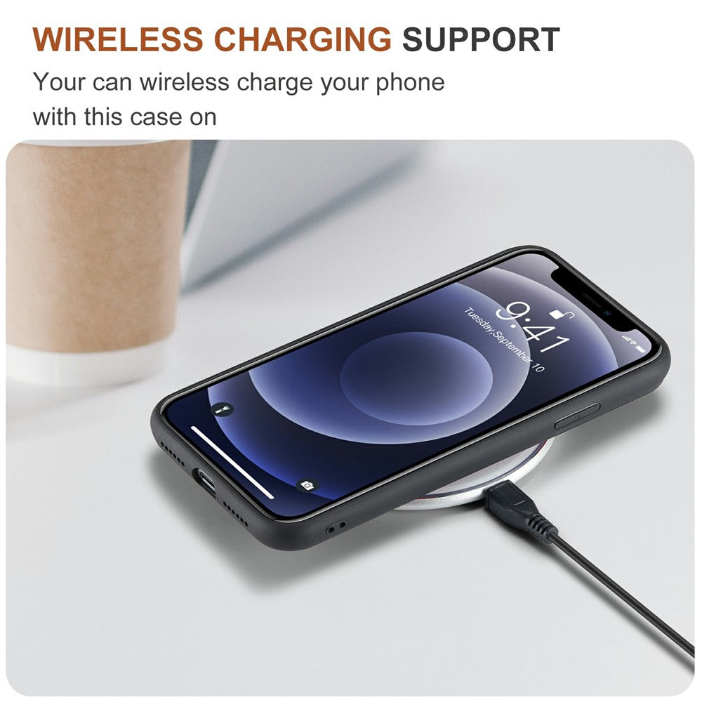 DG.MING M2 Series Detachable Wallet 2-in-1 Wireless Charging Hybrid Phone Cover Shell with Horizontal-Viewing Kickstand for iPhone 11 6.1 inch