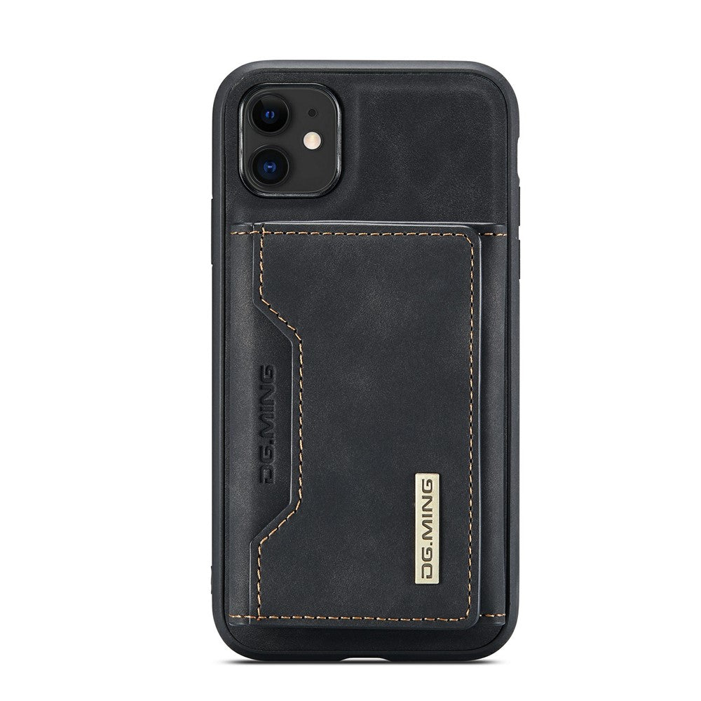 DG.MING M2 Series Detachable Wallet 2-in-1 Wireless Charging Hybrid Phone Cover Shell with Horizontal-Viewing Kickstand for iPhone 11 6.1 inch