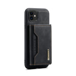 DG.MING M2 Series Detachable Wallet 2-in-1 Wireless Charging Hybrid Phone Cover Shell with Horizontal-Viewing Kickstand for iPhone 11 6.1 inch