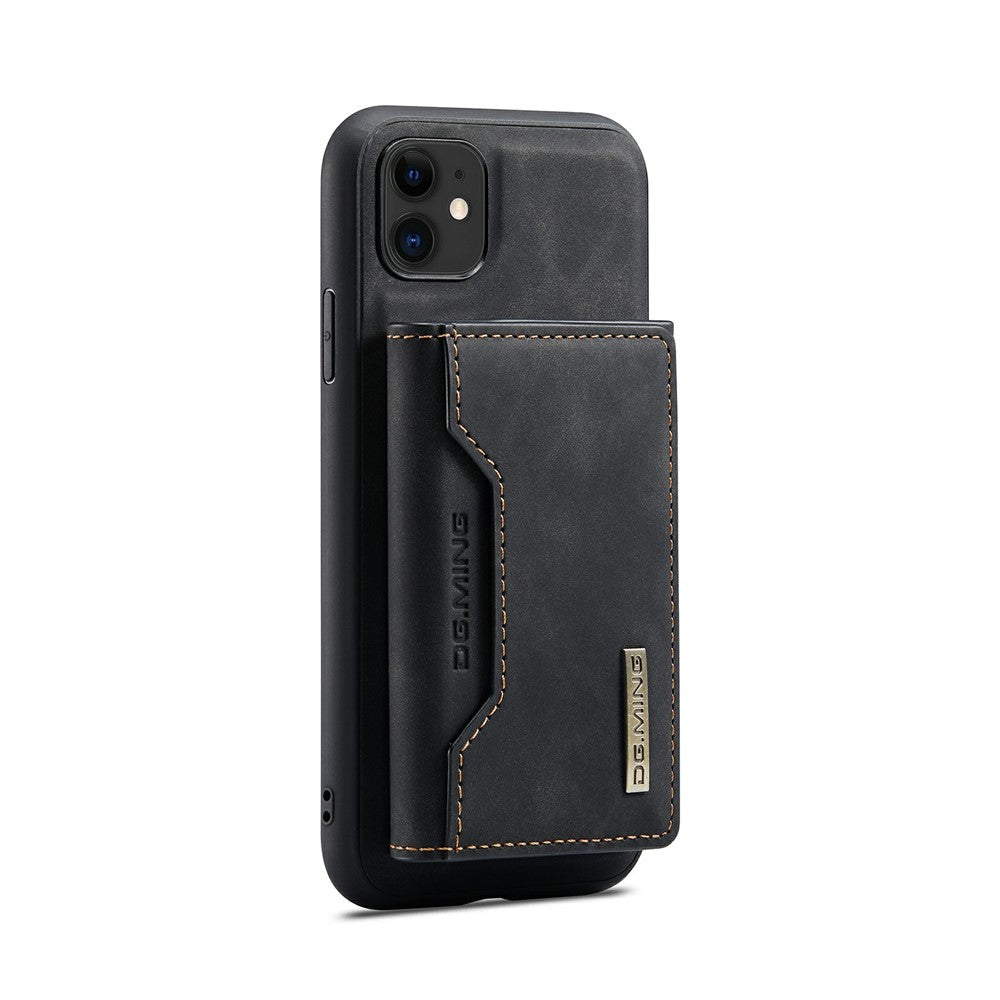 DG.MING M2 Series Detachable Wallet 2-in-1 Wireless Charging Hybrid Phone Cover Shell with Horizontal-Viewing Kickstand for iPhone 11 6.1 inch