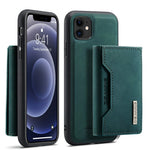 DG.MING M2 Series Detachable Wallet 2-in-1 Wireless Charging Hybrid Phone Cover Shell with Horizontal-Viewing Kickstand for iPhone 11 6.1 inch
