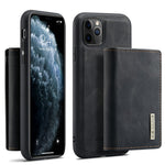 DG.MING M1 Series Phone Case PU + TPU + PC Back Cover with Magnetic Tri-Fold Wallet Kickstand for iPhone 11 Pro Max 6.5 inch