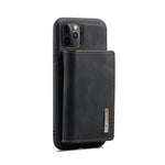 DG.MING M1 Series Phone Case PU + TPU + PC Back Cover with Magnetic Tri-Fold Wallet Kickstand for iPhone 11 Pro Max 6.5 inch