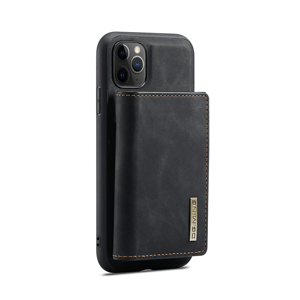 DG.MING M1 Series Phone Case PU + TPU + PC Back Cover with Magnetic Tri-Fold Wallet Kickstand for iPhone 11 Pro Max 6.5 inch