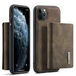 DG.MING M1 Series Phone Case PU + TPU + PC Back Cover with Magnetic Tri-Fold Wallet Kickstand for iPhone 11 Pro Max 6.5 inch