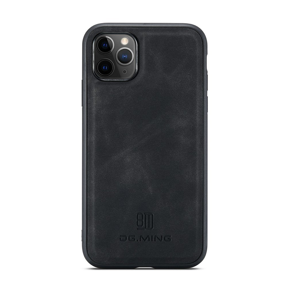 DG.MING M1 Series Phone Case PU + TPU + PC Back Cover with Magnetic Tri-Fold Wallet Kickstand for iPhone 11 Pro 5.8 inch