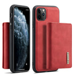 DG.MING M1 Series Phone Case PU + TPU + PC Back Cover with Magnetic Tri-Fold Wallet Kickstand for iPhone 11 Pro 5.8 inch