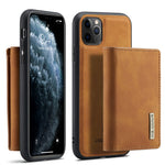 DG.MING M1 Series Phone Case PU + TPU + PC Back Cover with Magnetic Tri-Fold Wallet Kickstand for iPhone 11 Pro 5.8 inch