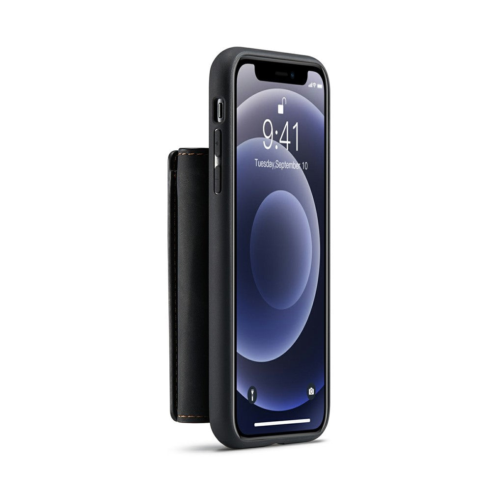 DG.MING M1 Series Phone Case PU + TPU + PC Back Cover with Magnetic Tri-Fold Wallet Kickstand for iPhone 11 6.1 inch