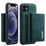 DG.MING M1 Series Phone Case PU + TPU + PC Back Cover with Magnetic Tri-Fold Wallet Kickstand for iPhone 11 6.1 inch