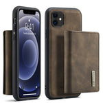 DG.MING M1 Series Phone Case PU + TPU + PC Back Cover with Magnetic Tri-Fold Wallet Kickstand for iPhone 11 6.1 inch