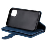 9 Card Slots Design Leather Wallet Stand Phone Case Shell with Wrist Strap for iPhone 13 mini 5.4 inch
