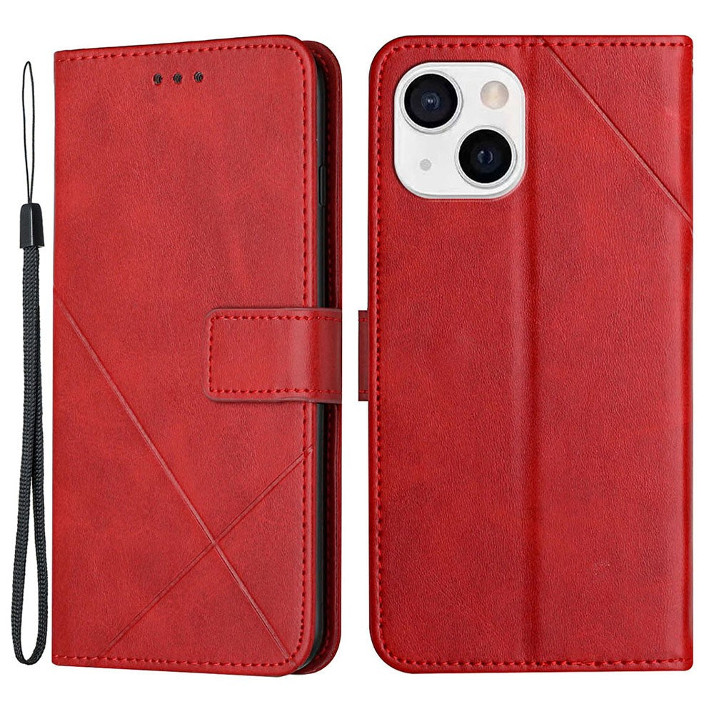 All-round Protection Solid Color Wallet PU Leather Phone Cover with Stand and Magnetic Clasp for Apple iPhone 13 6.1 inch