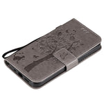 Til iPhone 13 Cover med Stativ Katte-Træ Mønster Læderpung Mobilcover