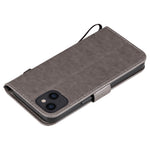 Til iPhone 13 Cover med Stativ Katte-Træ Mønster Læderpung Mobilcover