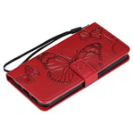 For iPhone 13 mini Wallet Case Floral Butterfly Imprinted Leather Phone Cover Stand