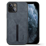 Premium PU Leather TPU Bumper PC Protection Case with Elastic Card Slot for iPhone 13 mini 5.4 inch