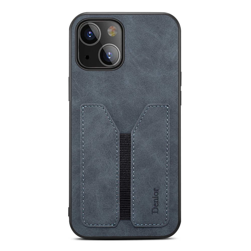 Premium PU Leather TPU Bumper PC Protection Case with Elastic Card Slot for iPhone 13 mini 5.4 inch