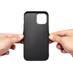 Premium PU Leather TPU Bumper PC Protection Case with Elastic Card Slot for iPhone 13 mini 5.4 inch