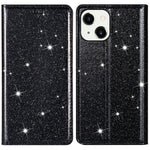 Glitter Sequins Auto-absorbed Ultra-thin Leather Stand Case Cover for iPhone 13 mini 5.4 inch