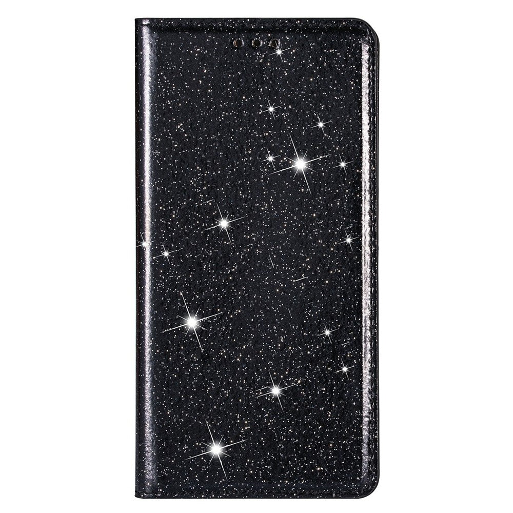 Glitter Sequins Auto-absorbed Ultra-thin Leather Stand Case Cover for iPhone 13 mini 5.4 inch