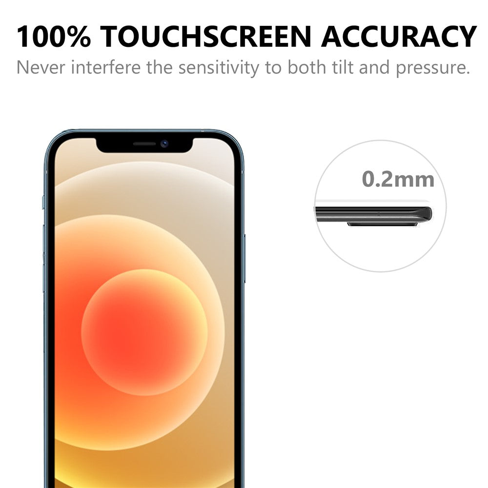 Gennemsigtigt TPU Cover med Hærdet Glas Skærmbeskytter til iPhone 13 6.1 tommer