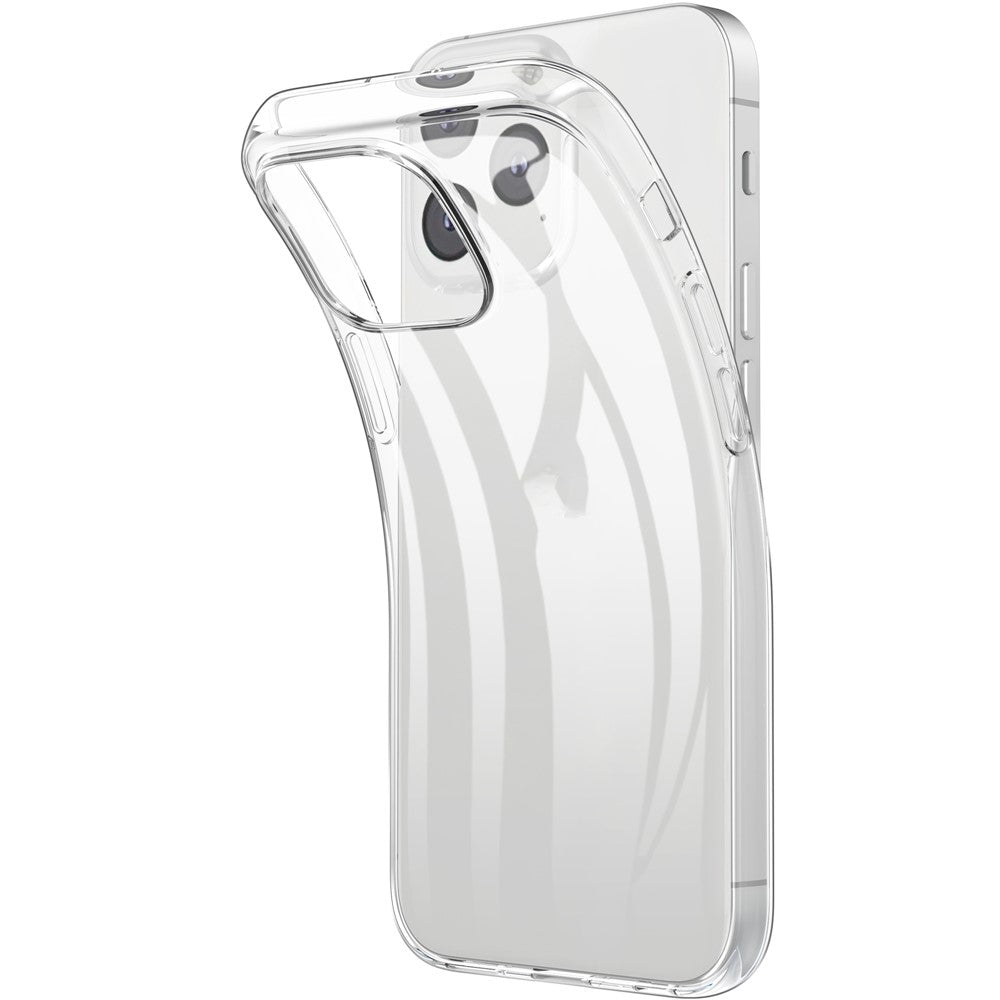 Gennemsigtigt TPU Cover med Hærdet Glas Skærmbeskytter til iPhone 13 6.1 tommer