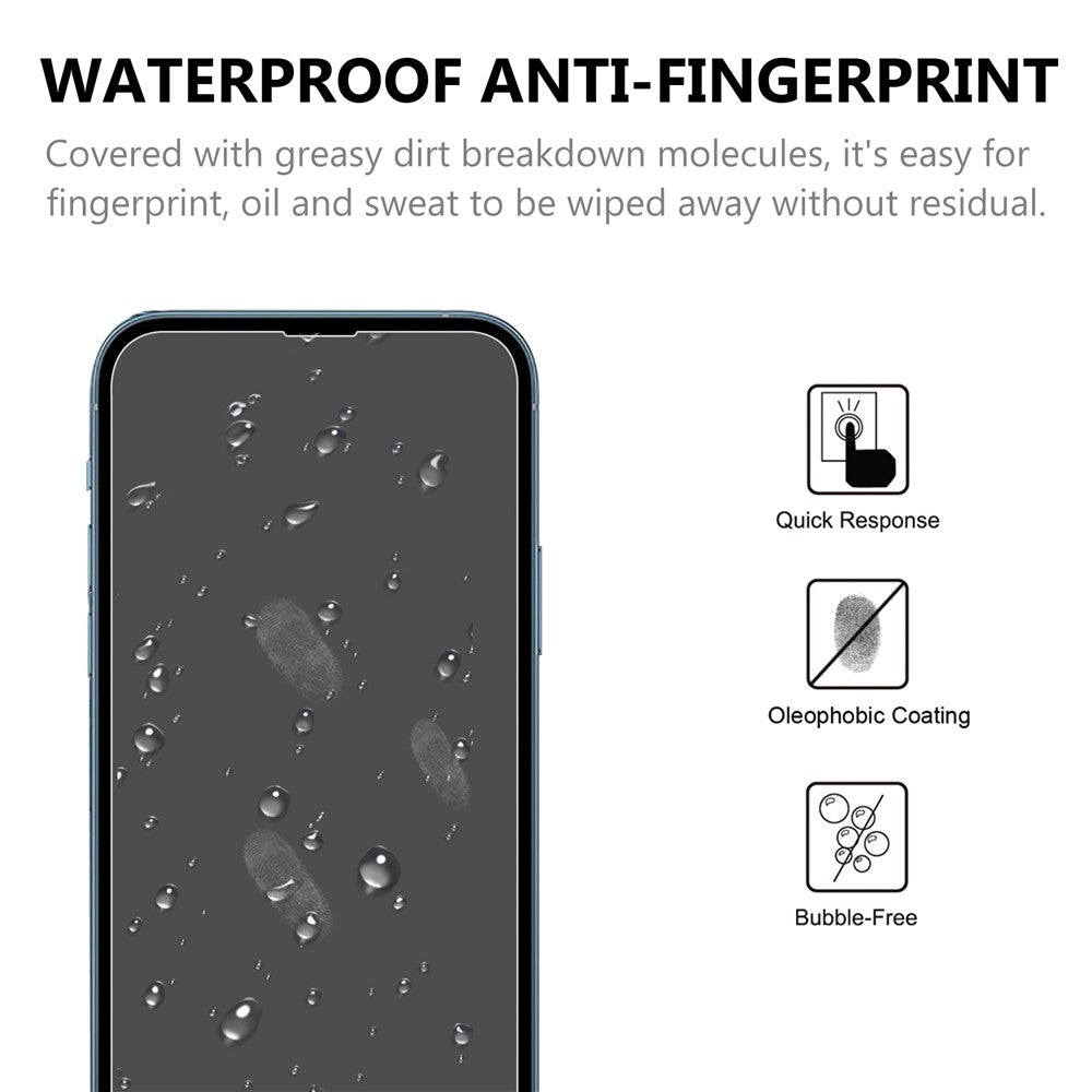 Gennemsigtigt TPU Cover med Hærdet Glas Skærmbeskytter til iPhone 13 6.1 tommer