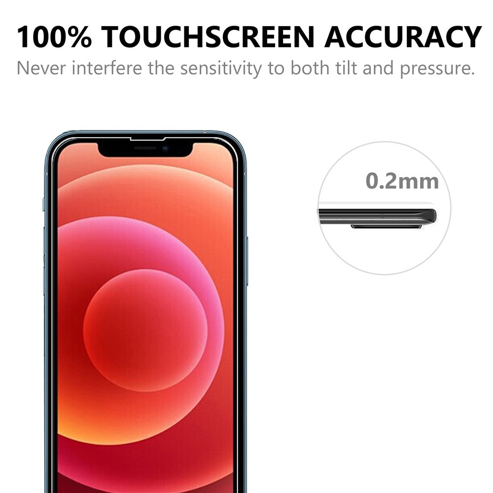 Crystal Clear Shockproof Protective Soft TPU Case with 9H Tempered Glass Screen Protector for iPhone 13 mini 5.4 inch