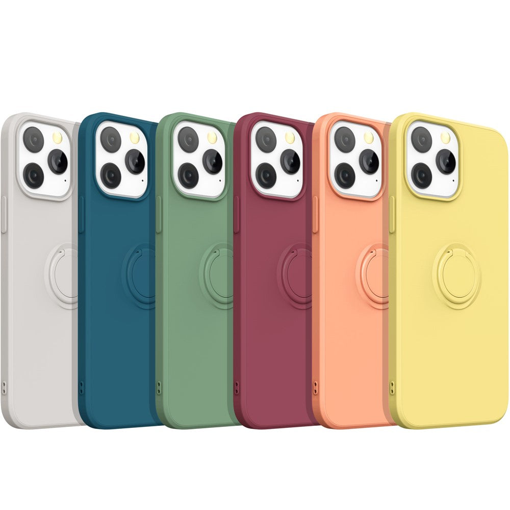 Justerbar Stöd Design Miljövänligt Flytande Silikon Enkel Rengöring Telefon Skyddsfodral Skal med Praktisk Rem för iPhone 13 Pro 6.1 tum
