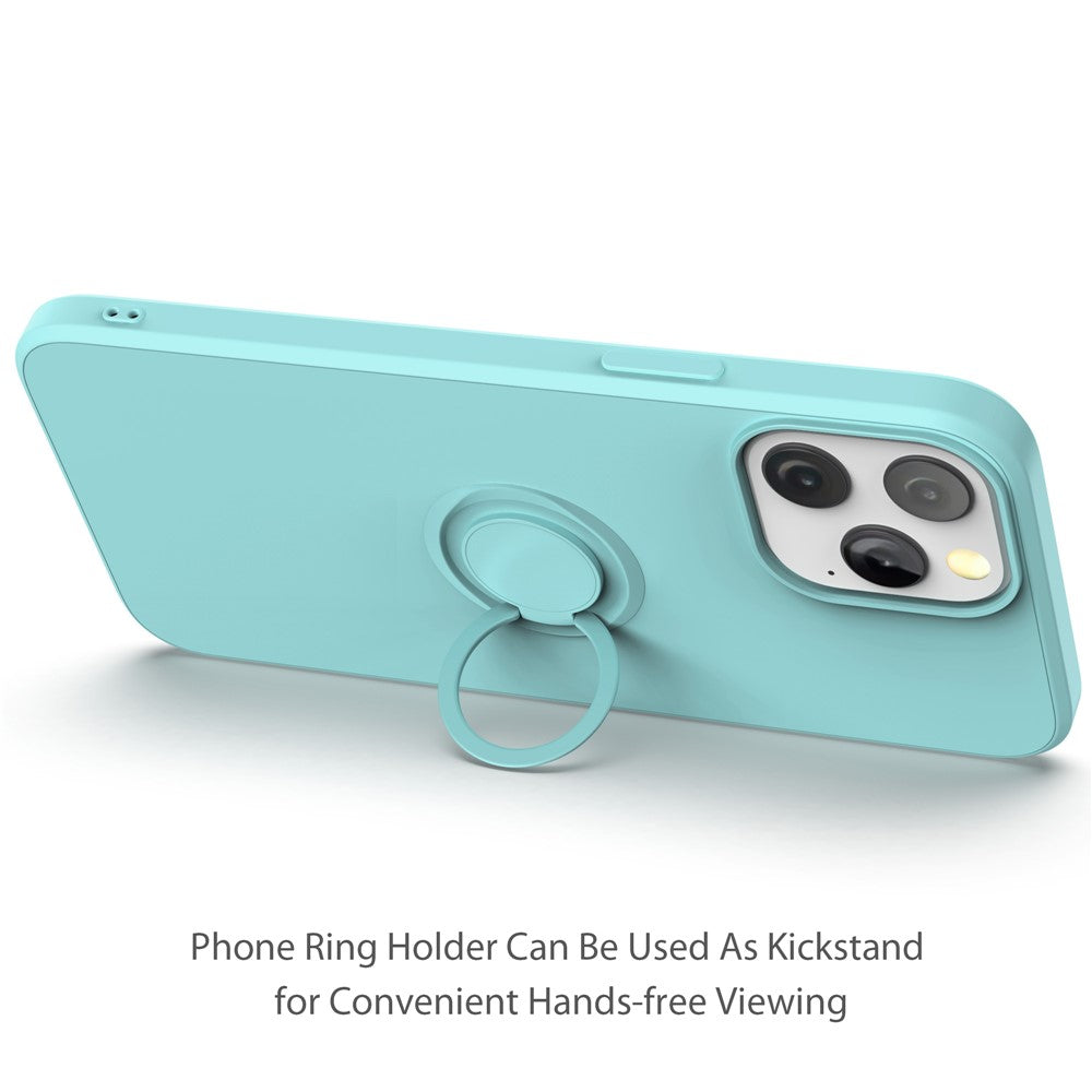 Justerbar Stöd Design Miljövänligt Flytande Silikon Enkel Rengöring Telefon Skyddsfodral Skal med Praktisk Rem för iPhone 13 Pro 6.1 tum