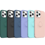 Justerbar Stöd Design Miljövänligt Flytande Silikon Enkel Rengöring Telefon Skyddsfodral Skal med Praktisk Rem för iPhone 13 Pro 6.1 tum