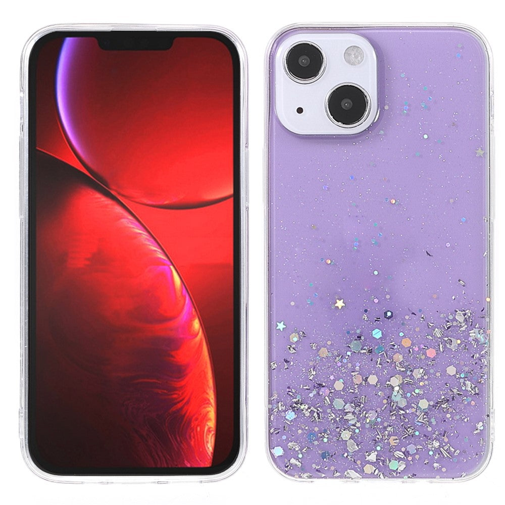Sparkle Starry Sky Epoxy Stylish Light Anti-Scratch Soft TPU Phone Case Protector for iPhone 13 mini 5.4 inch