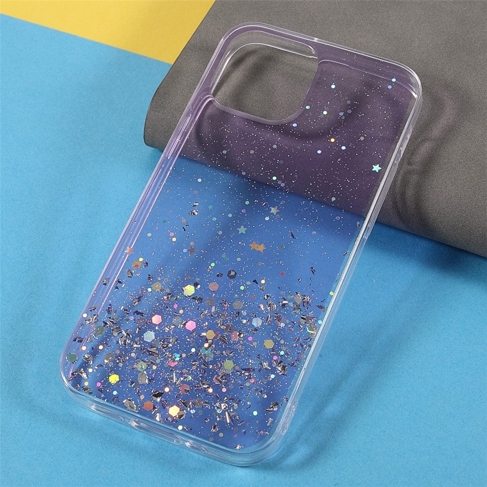 Sparkle Starry Sky Epoxy Stylish Light Anti-Scratch Soft TPU Phone Case Protector for iPhone 13 mini 5.4 inch