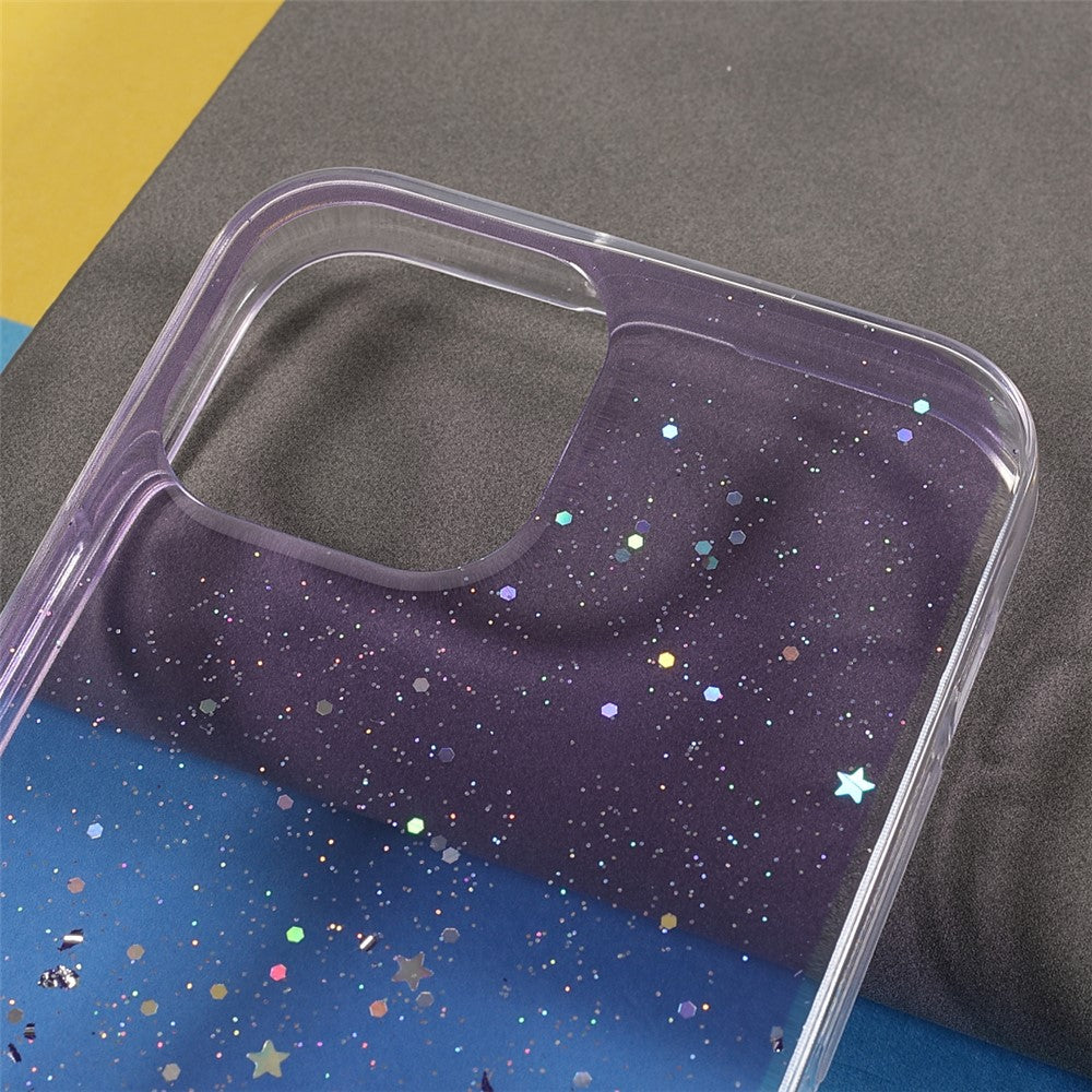 Sparkle Starry Sky Epoxy Stylish Light Anti-Scratch Soft TPU Phone Case Protector for iPhone 13 mini 5.4 inch