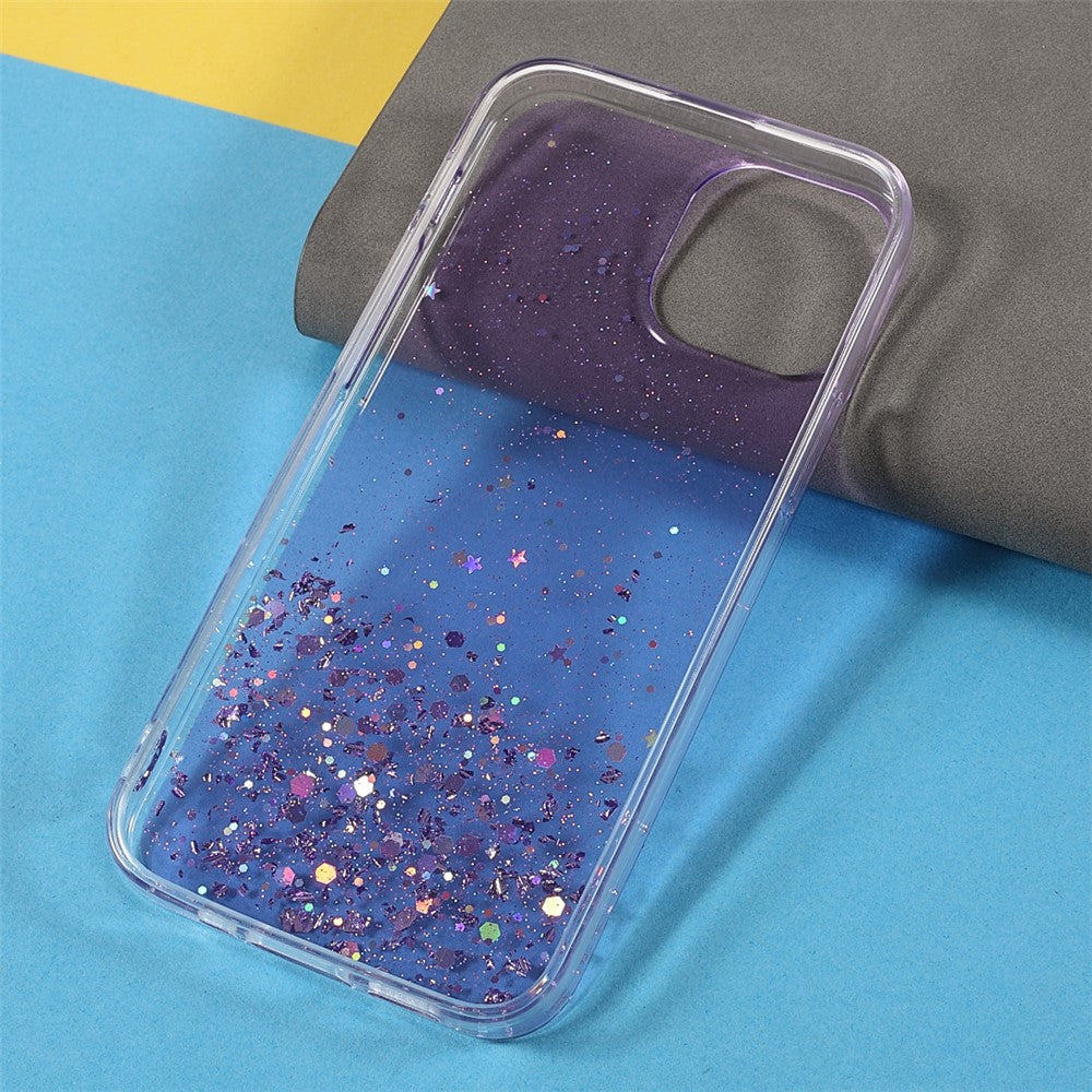 Sparkle Starry Sky Epoxy Stylish Light Anti-Scratch Soft TPU Phone Case Protector for iPhone 13 mini 5.4 inch