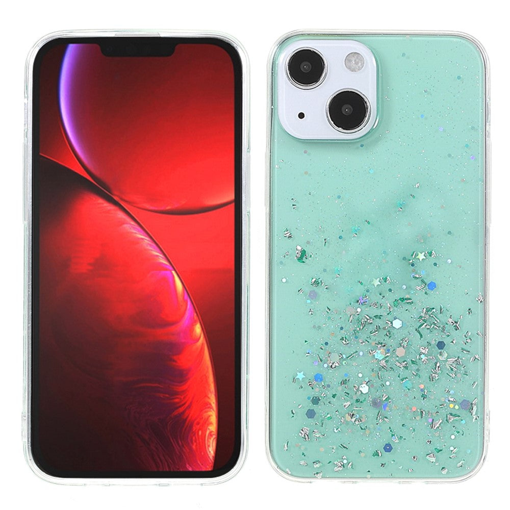 Sparkle Starry Sky Epoxy Stylish Light Anti-Scratch Soft TPU Phone Case Protector for iPhone 13 mini 5.4 inch