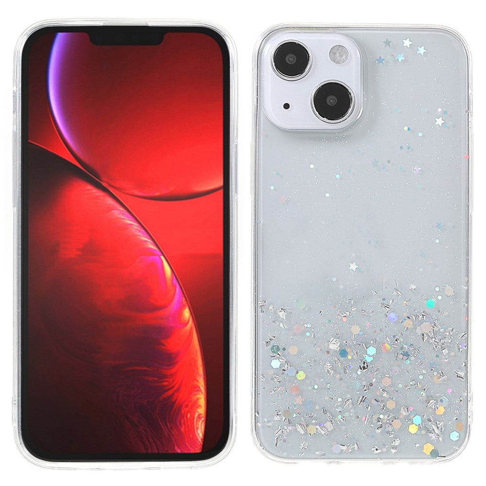 Sparkle Starry Sky Epoxy Stylish Light Anti-Scratch Soft TPU Phone Case Protector for iPhone 13 mini 5.4 inch