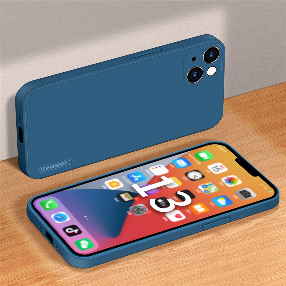 PINWUYO Precise Cut-Out Soft Skin Silicone Shockproof Phone Cover for iPhone 13 6.1 inch